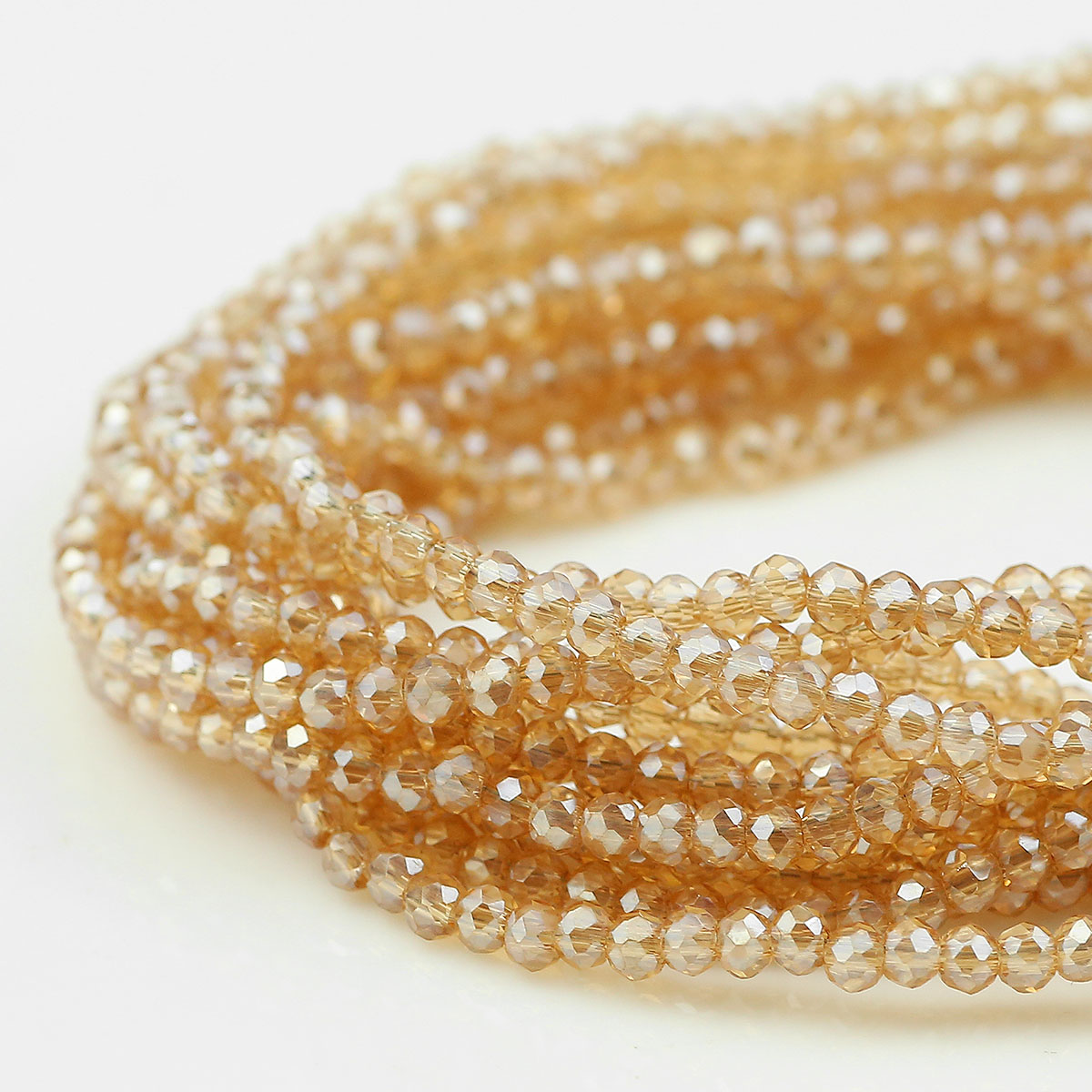 Glass Seed Beads 2Mm Jewelry Making - WylieS Platte Ronde Gouden Champageen Kralen
