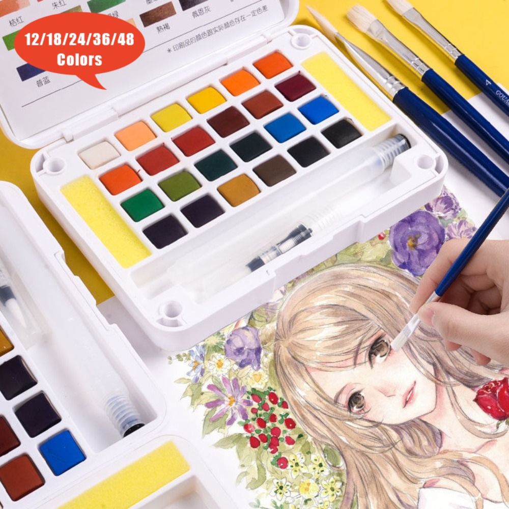 Watercolor Paint Set Solid Pigment - Professionele Met Waterborstel Pen Aquarelverf Set