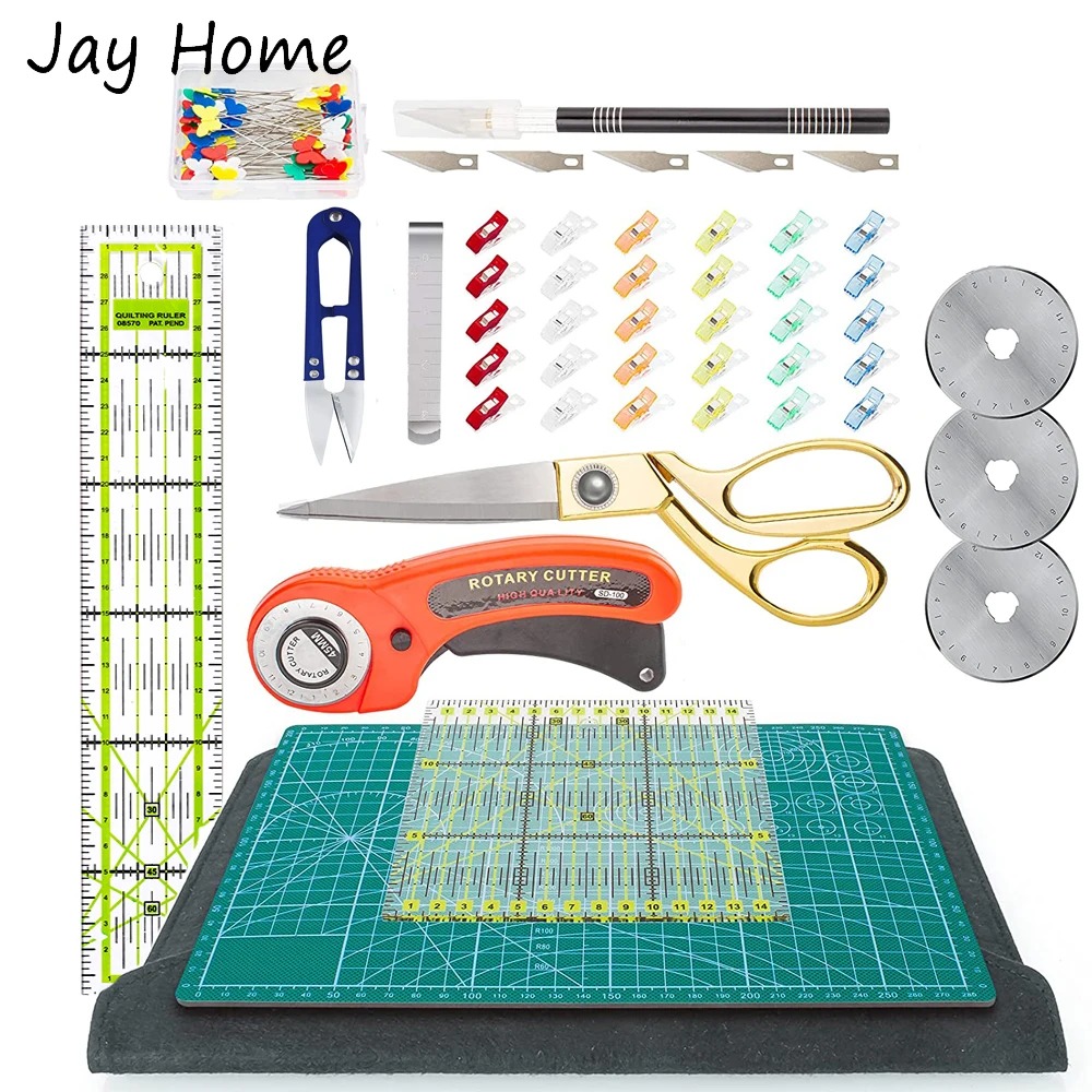 Rotary Cutter For Fabric 45Mm - 42Pcs Rotary Cutter Set 45Mm Stof