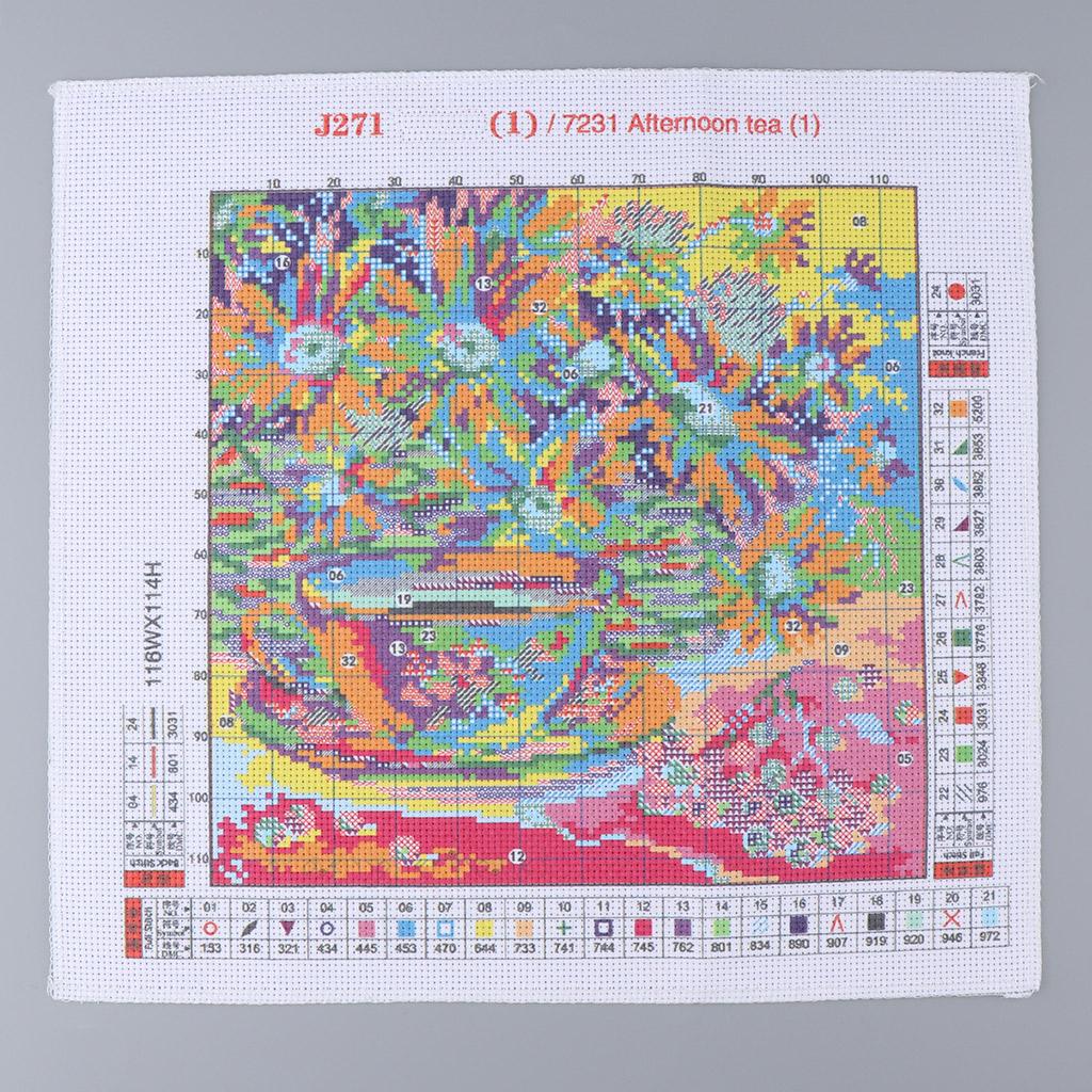 Cross Stitch Stamped Kits Beginners - Borduurpakketten voor volwassenen, beginners, met voorgedrukt