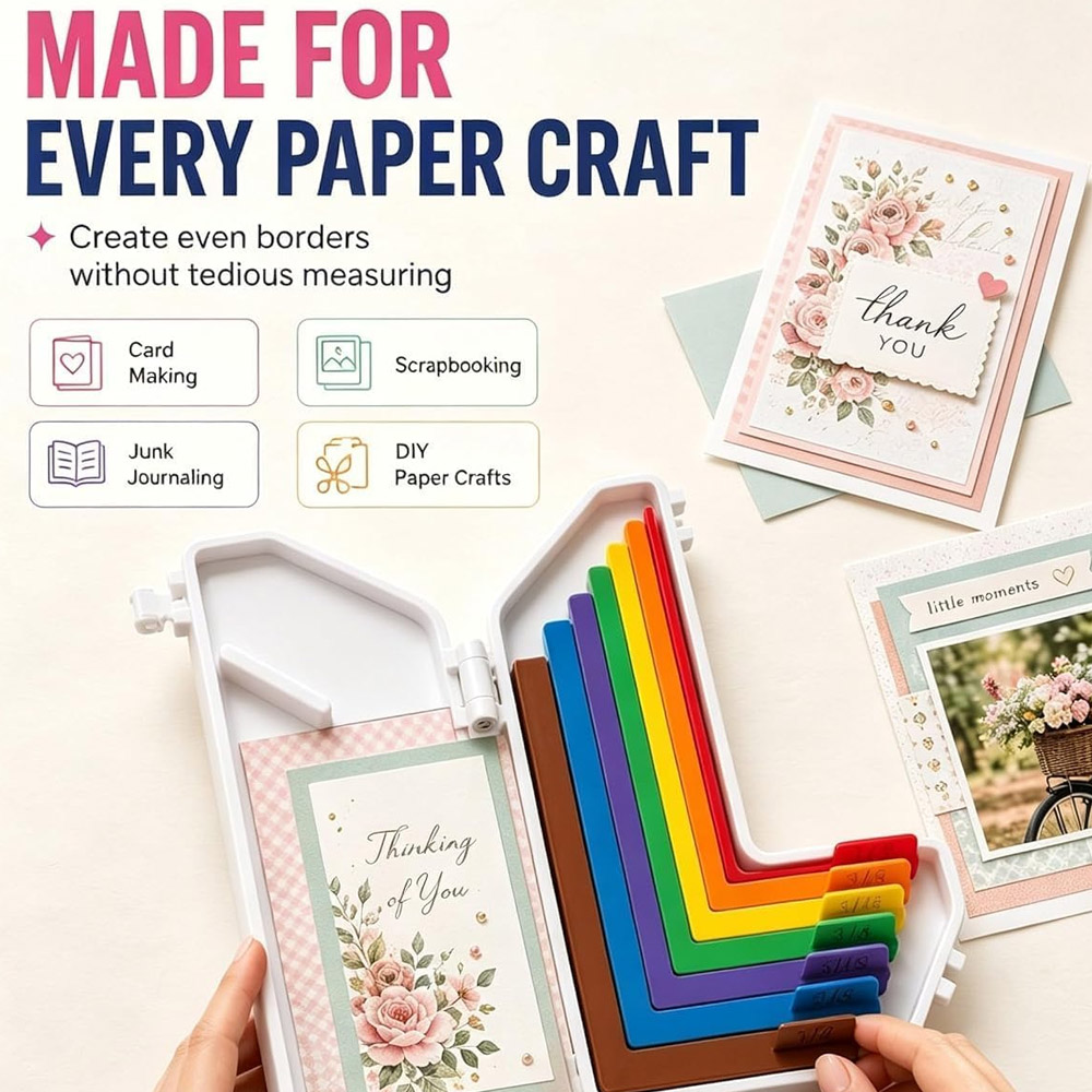 Scrapbooking - Papercraft Alignment Guide Set Inclusief opbergdoos