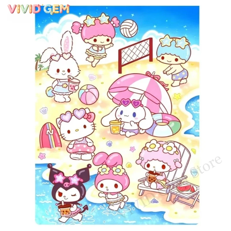 5D Diamond Painting Kit Full Drill - VIVID GEM Sanrio 5D DIY Diamant