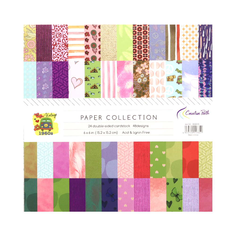 Vintage Junk Journal Scrapbooking Paper - Creatief Pad 1960's Vintage Bloemenpatroon Scrapbook