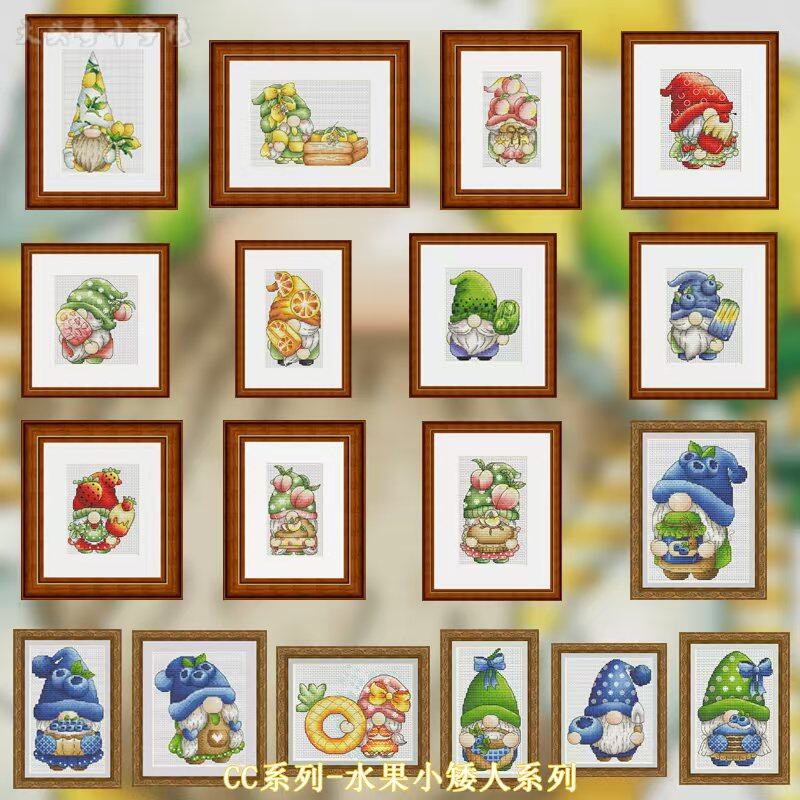 Cross Stitch Stamped Kits Beginners - 【CC-serie - Fruit Dwarf-serie】Beginners DIY gestempeld