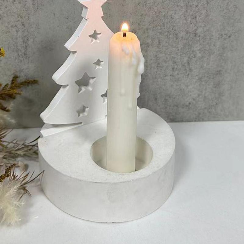 Silicone Epoxy Resin Molds Set - Kerstboom Kaarsbasis Siliconen Mal Boom Invoegen