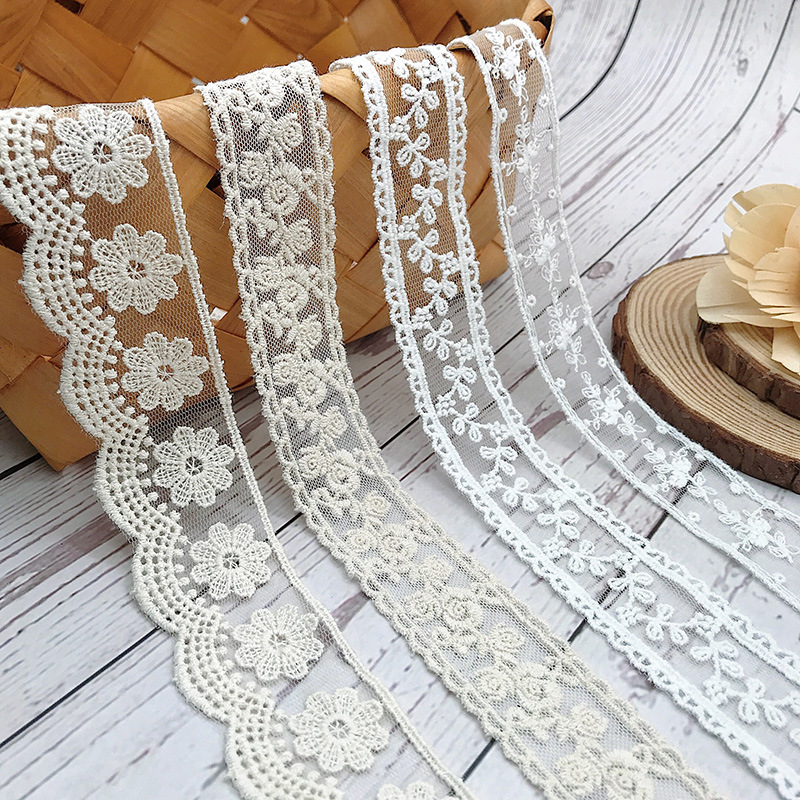 Cotton Embroidery Thread Skeins - 3 Yards/Lot Borduren Wit Beige Katoenen