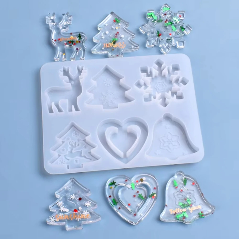 Silicone Epoxy Resin Molds Set - Kerst schimmel DIY hars kristal epoxy