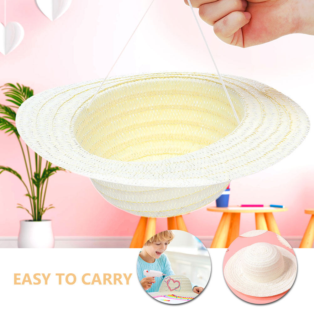 8 stuks DIY kinderstrohoeden,  - Painting Supplies recensie en prijs