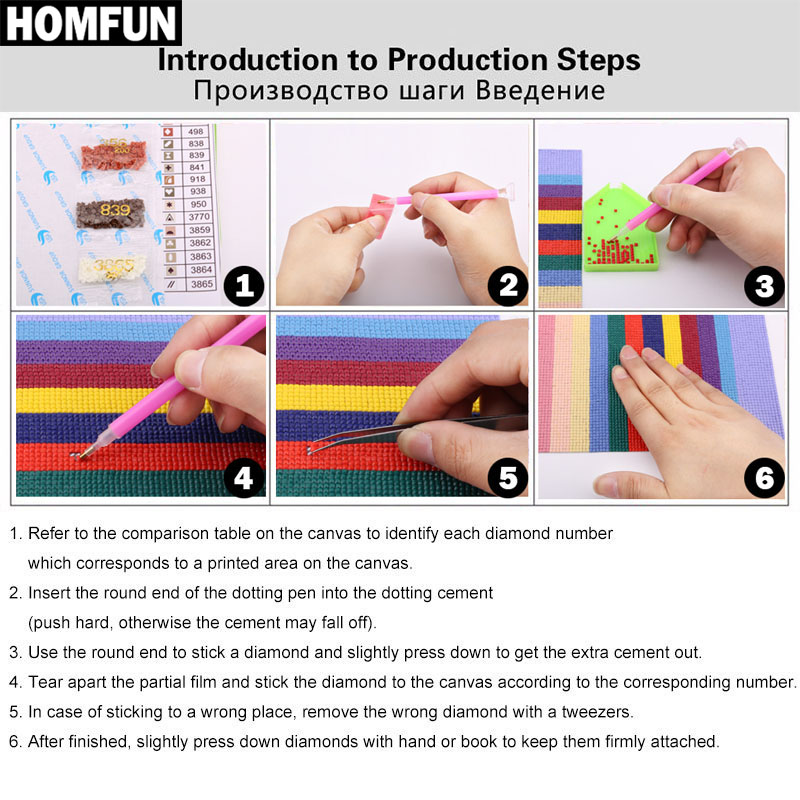 Homfun Volledige Vierkante/Ron - 5D Diamond Painting Kit Full Drill recensie en prijs