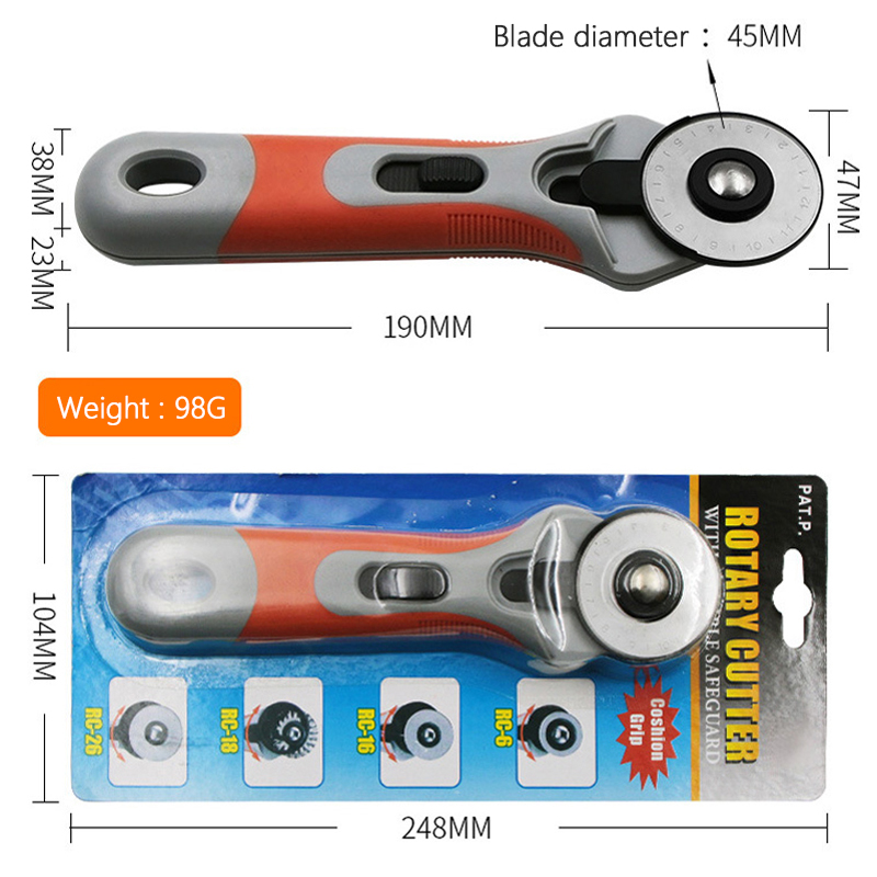 Leather Craft Cutter 45 mm rot - Rotary Cutter For Fabric 45Mm recensie en prijs