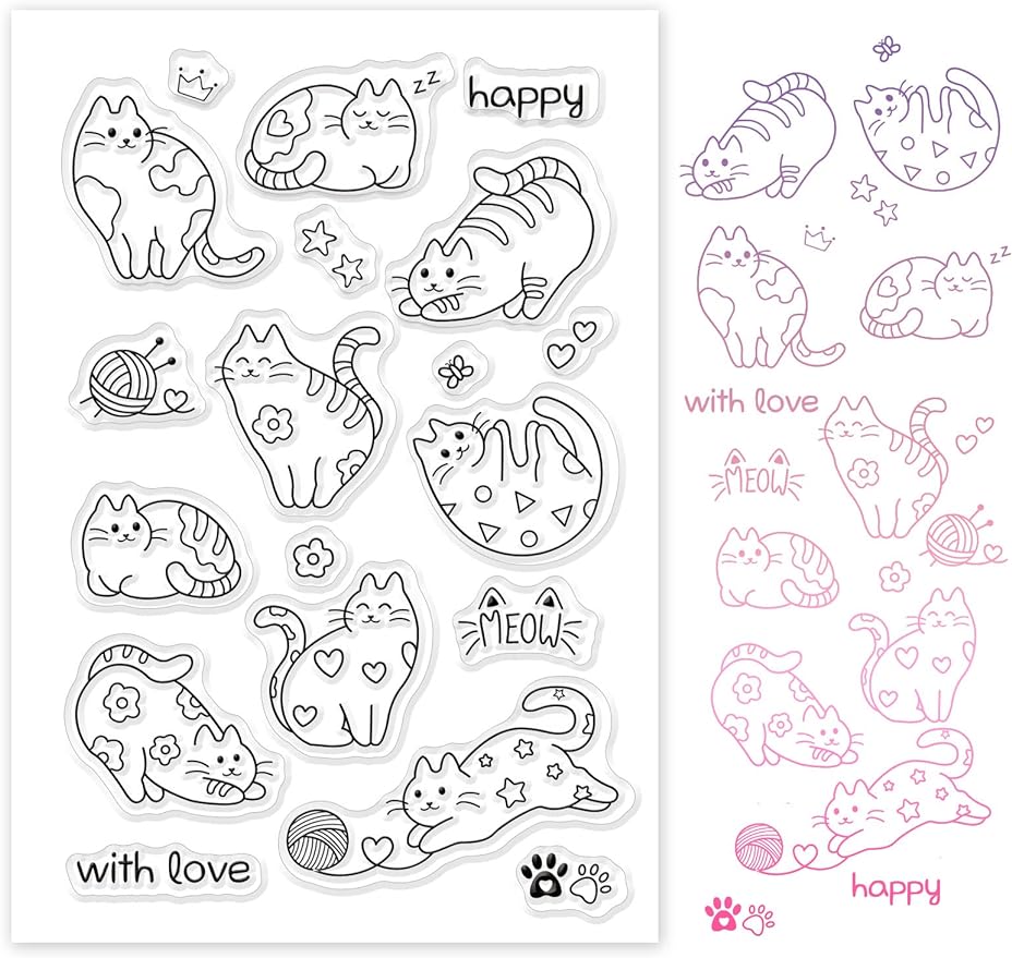 Uitgesneden Katten Siliconen D - Clear Silicone Stamps For Card Making recensie en prijs