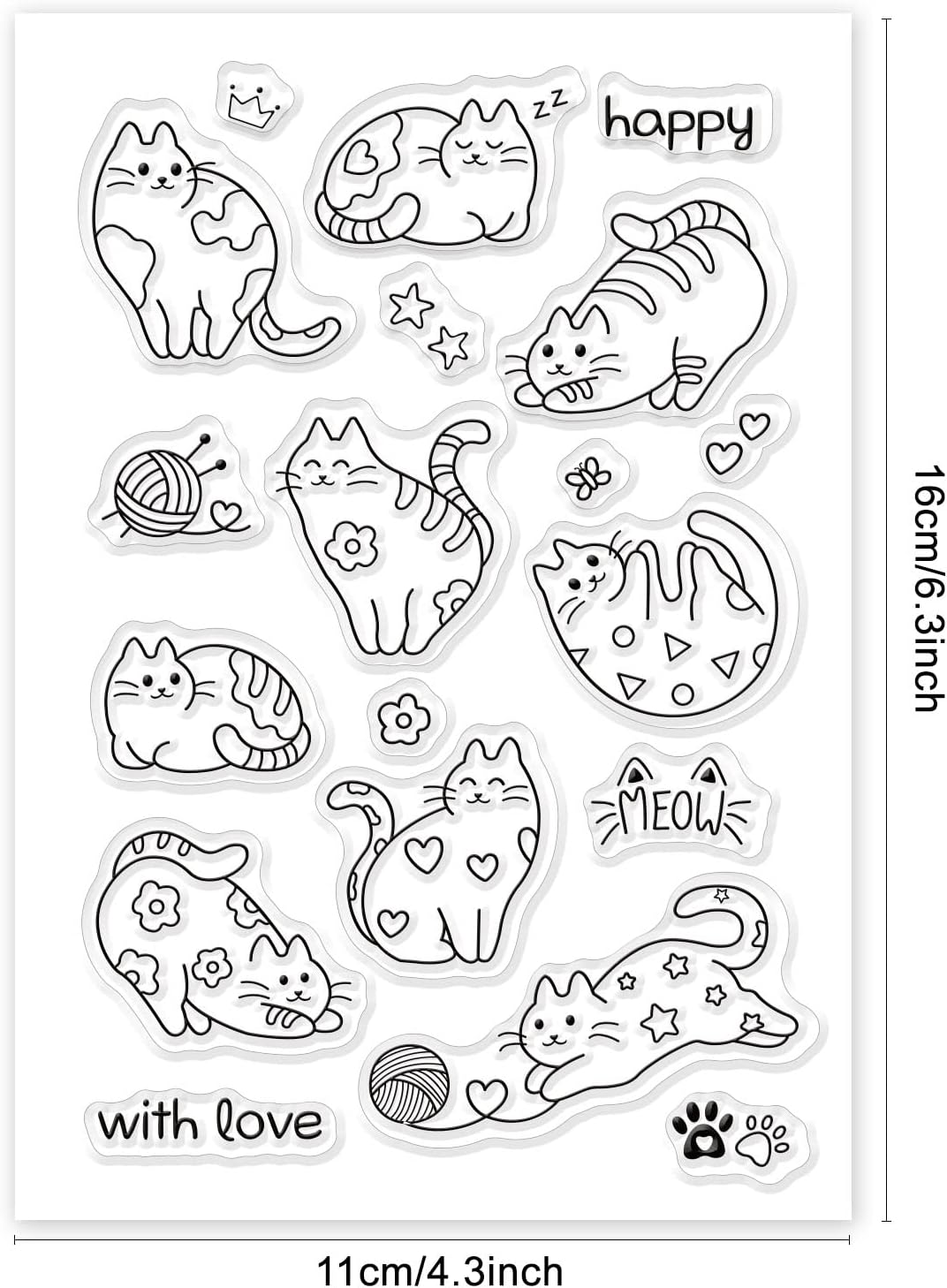 Uitgesneden Katten Siliconen D - Clear Silicone Stamps For Card Making recensie en prijs