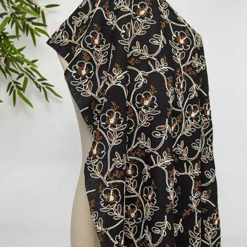 Geborduurde tule kantbies stof - Sewing recensie en prijs
