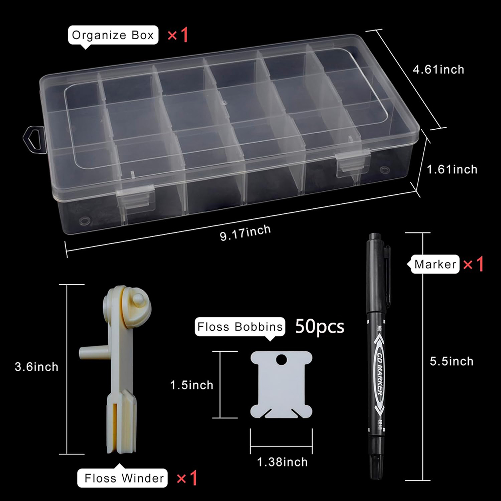 Borduurgaren Organizer met 18  - Cotton Embroidery Thread Skeins recensie en prijs