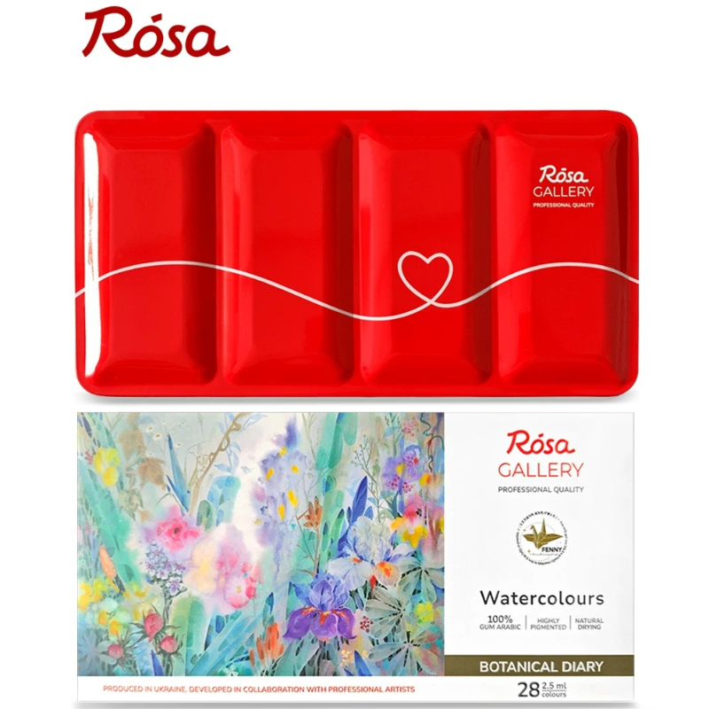 ROSA 28 kleuren bloemen solide - Watercolor Paint Set Solid Pigment recensie en prijs
