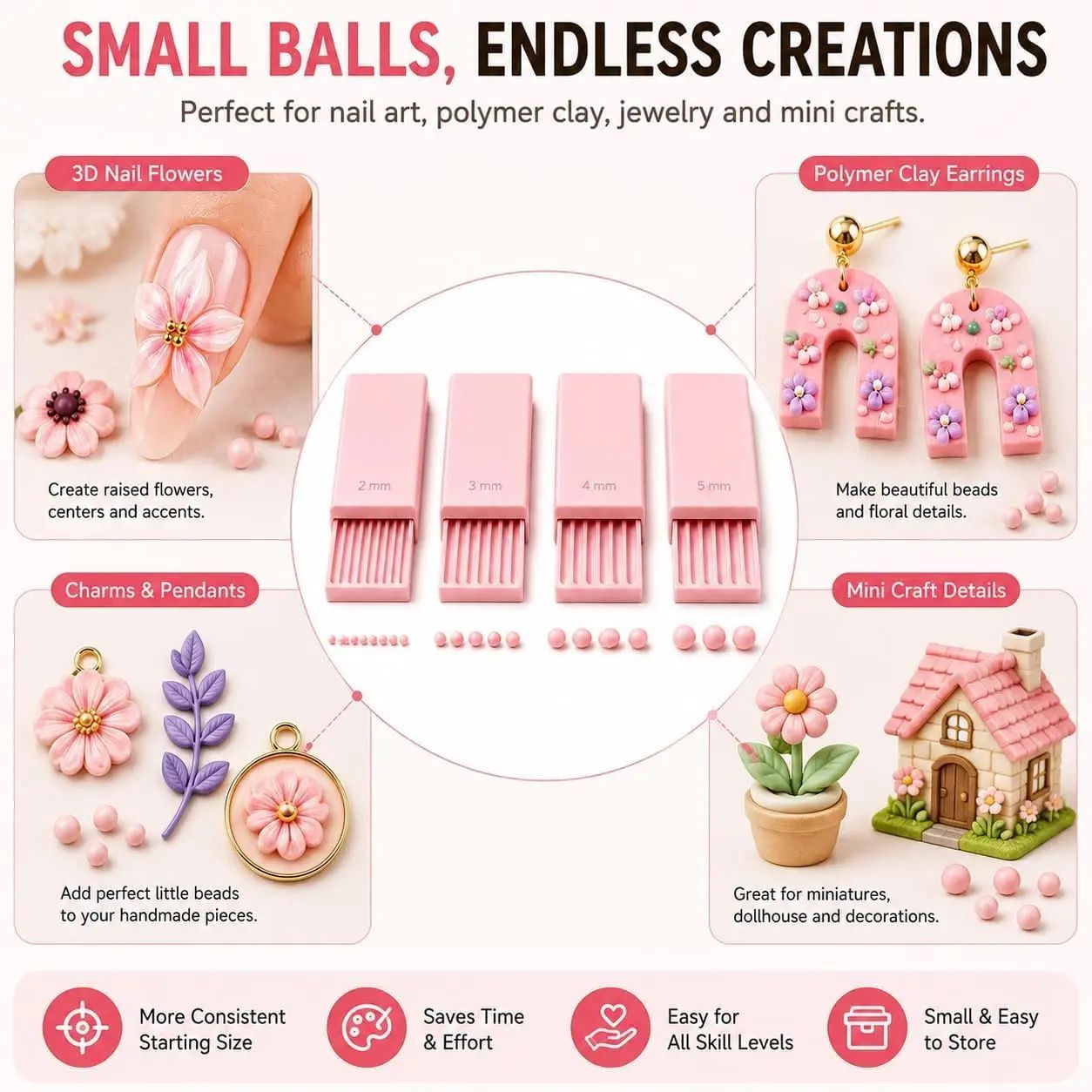 4-delige 3D-print klei gelball - Beading recensie en prijs