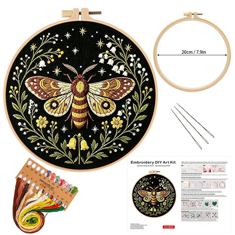 Vlinderbloem Borduurwerk DIY K - Cross Stitch Stamped Kits Beginners recensie en prijs