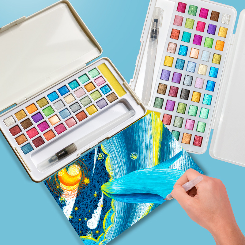Solide aquarelverfset Glitter  - Watercolor Paint Set Solid Pigment recensie en prijs