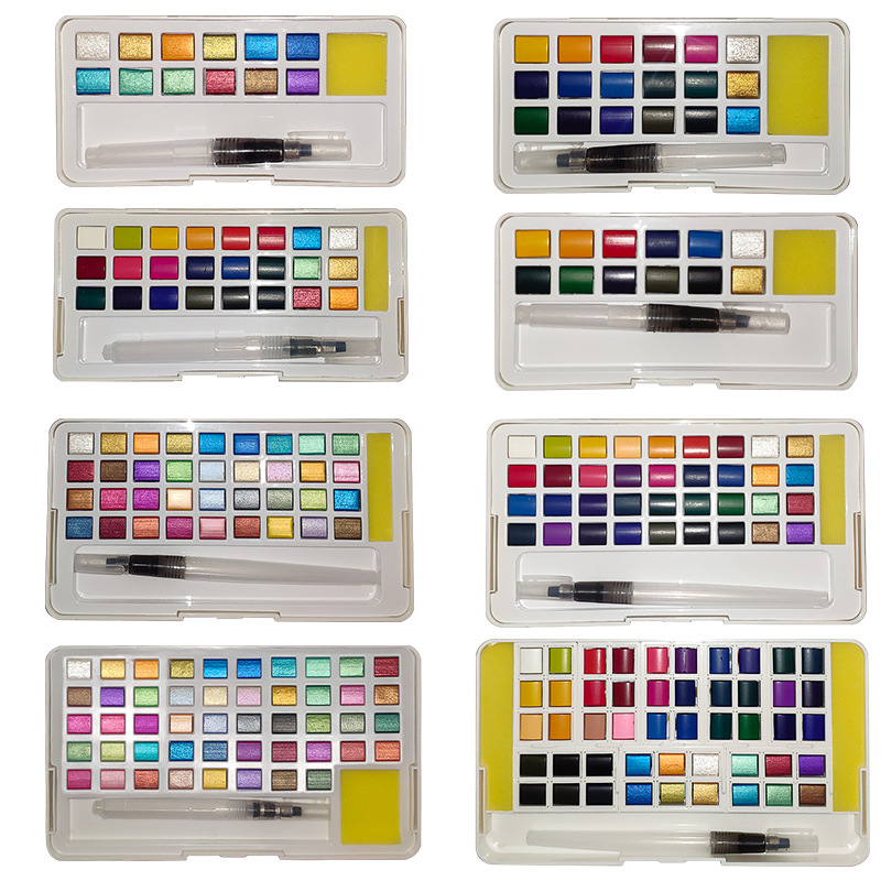 Solide aquarelverfset Glitter  - Watercolor Paint Set Solid Pigment recensie en prijs