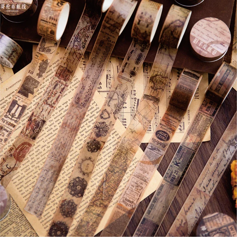 18.5Mm * 2M Vintage Washi Pape - Vintage Junk Journal Scrapbooking Paper recensie en prijs