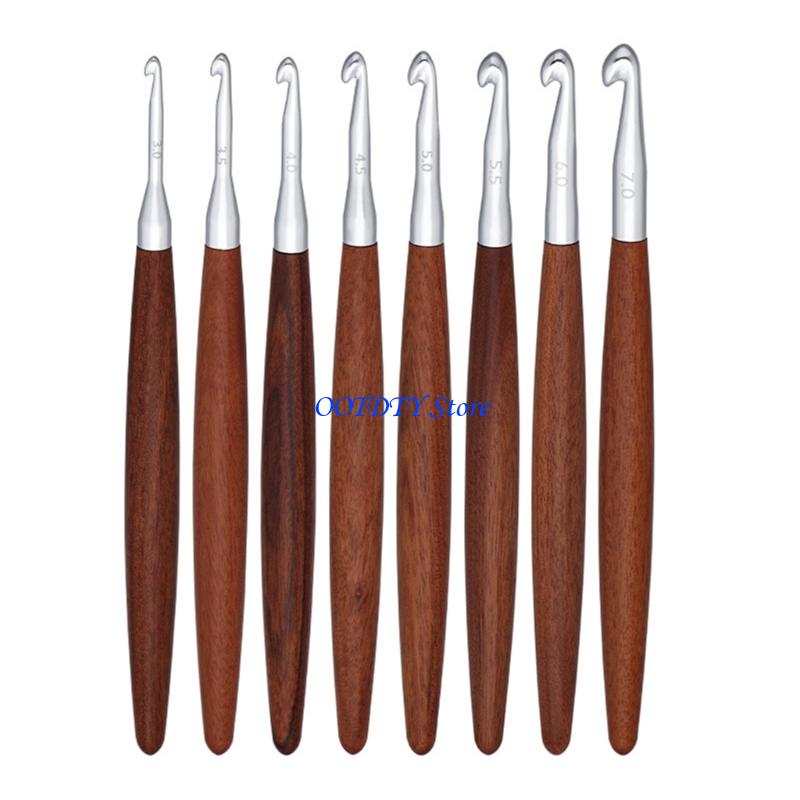 367A 8 Stuks Ergonomische Hout - Wooden Crochet Hooks Ergonomic Handle recensie en prijs