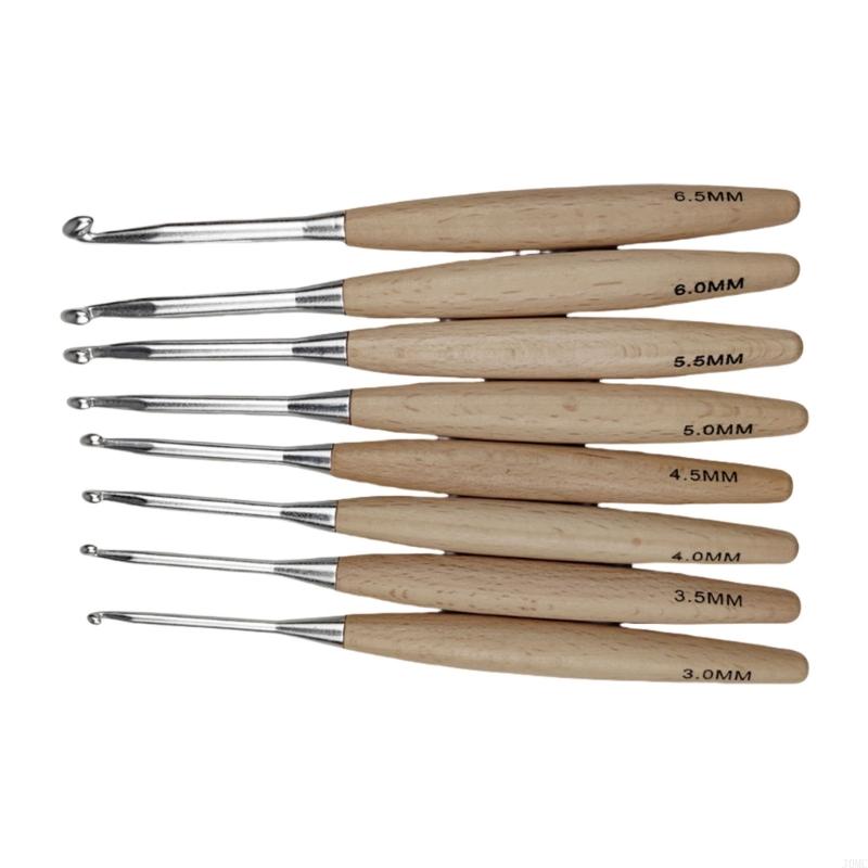 8 Stuks Ergonomische Haaknaald - Wooden Crochet Hooks Ergonomic Handle recensie en prijs
