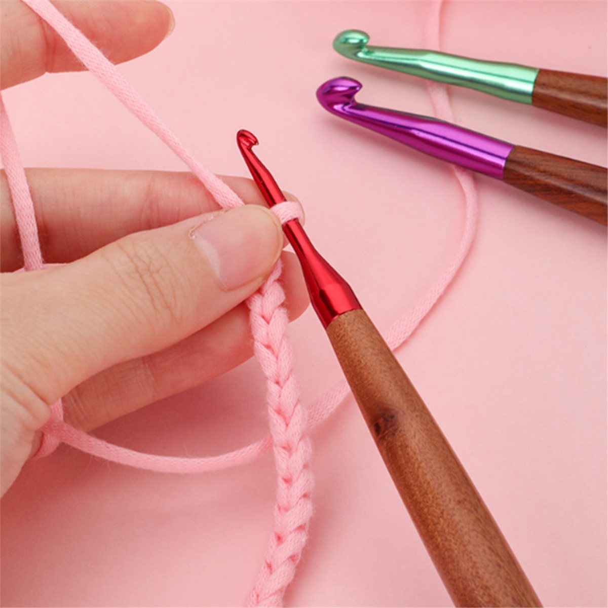 2026 Nieuwe Haaknaaldenset, Er - Wooden Crochet Hooks Ergonomic Handle recensie en prijs