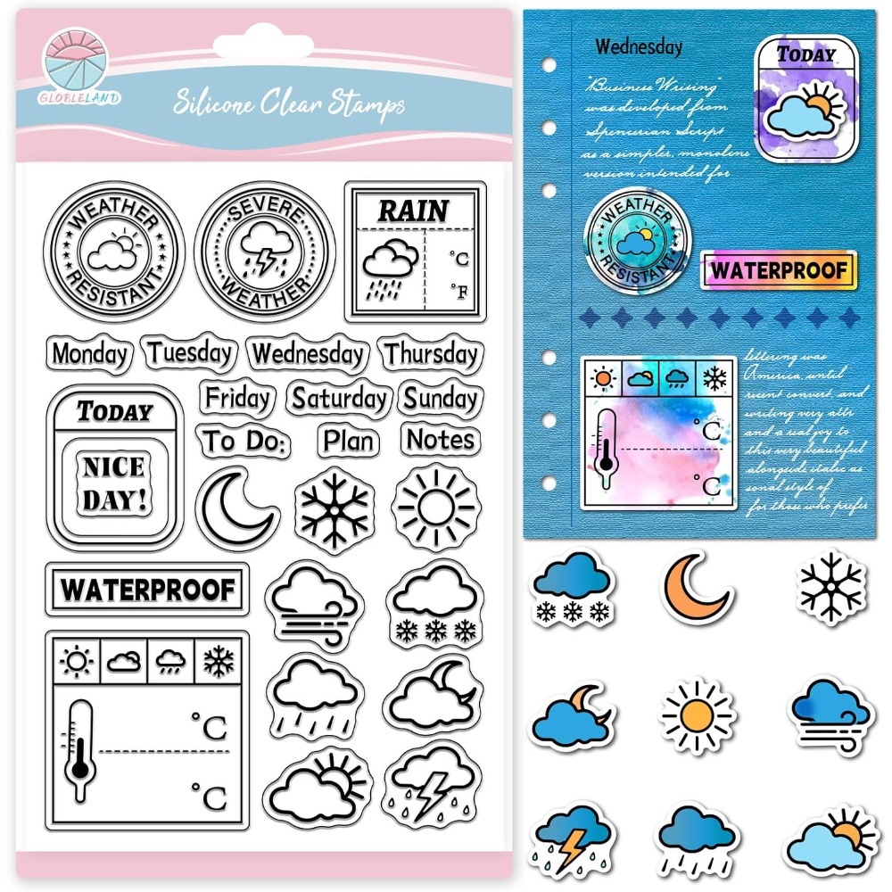 Weerdagboek Duidelijke stempel - Clear Silicone Stamps For Card Making recensie en prijs