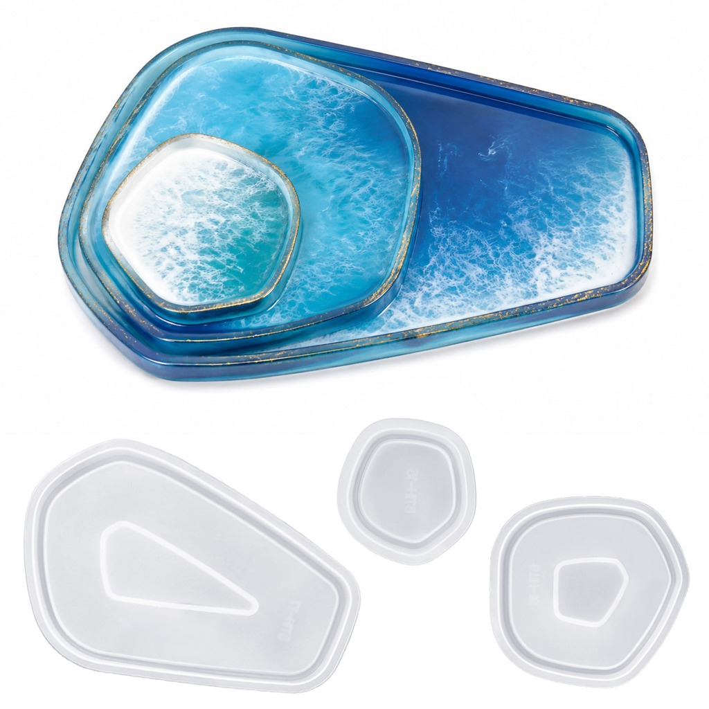 3-delige set onregelmatige sil - Silicone Epoxy Resin Molds Set recensie en prijs