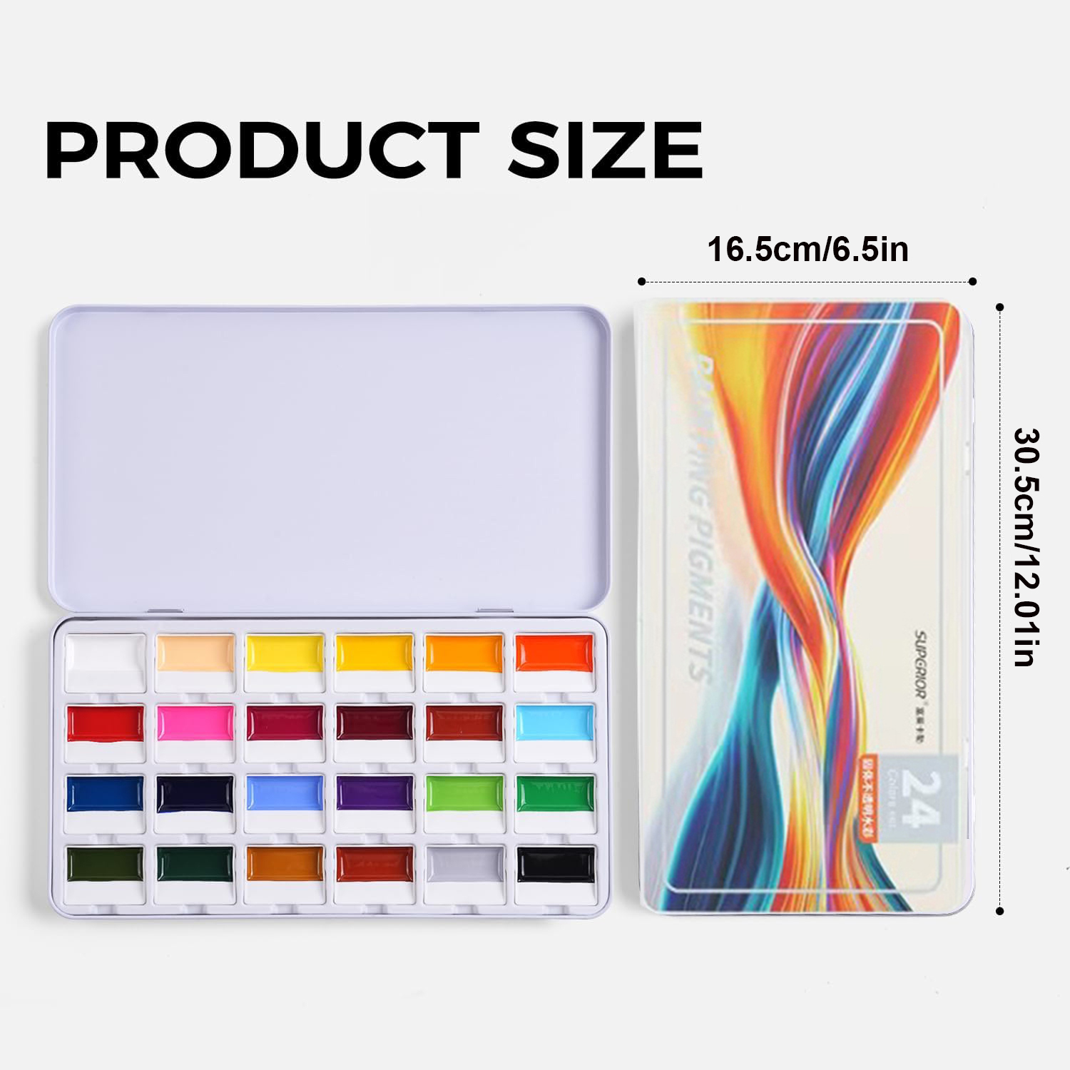 24 kleuren ondoorzichtige effe - Watercolor Paint Set Solid Pigment recensie en prijs