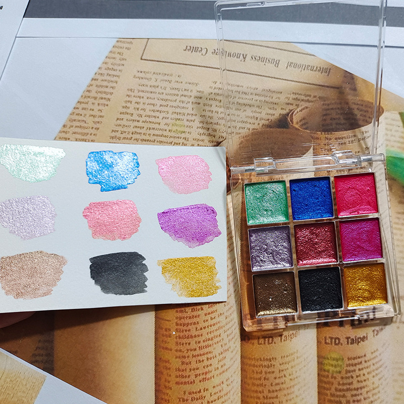 9 kleur Nail Solid Pigment Aur - Watercolor Paint Set Solid Pigment recensie en prijs