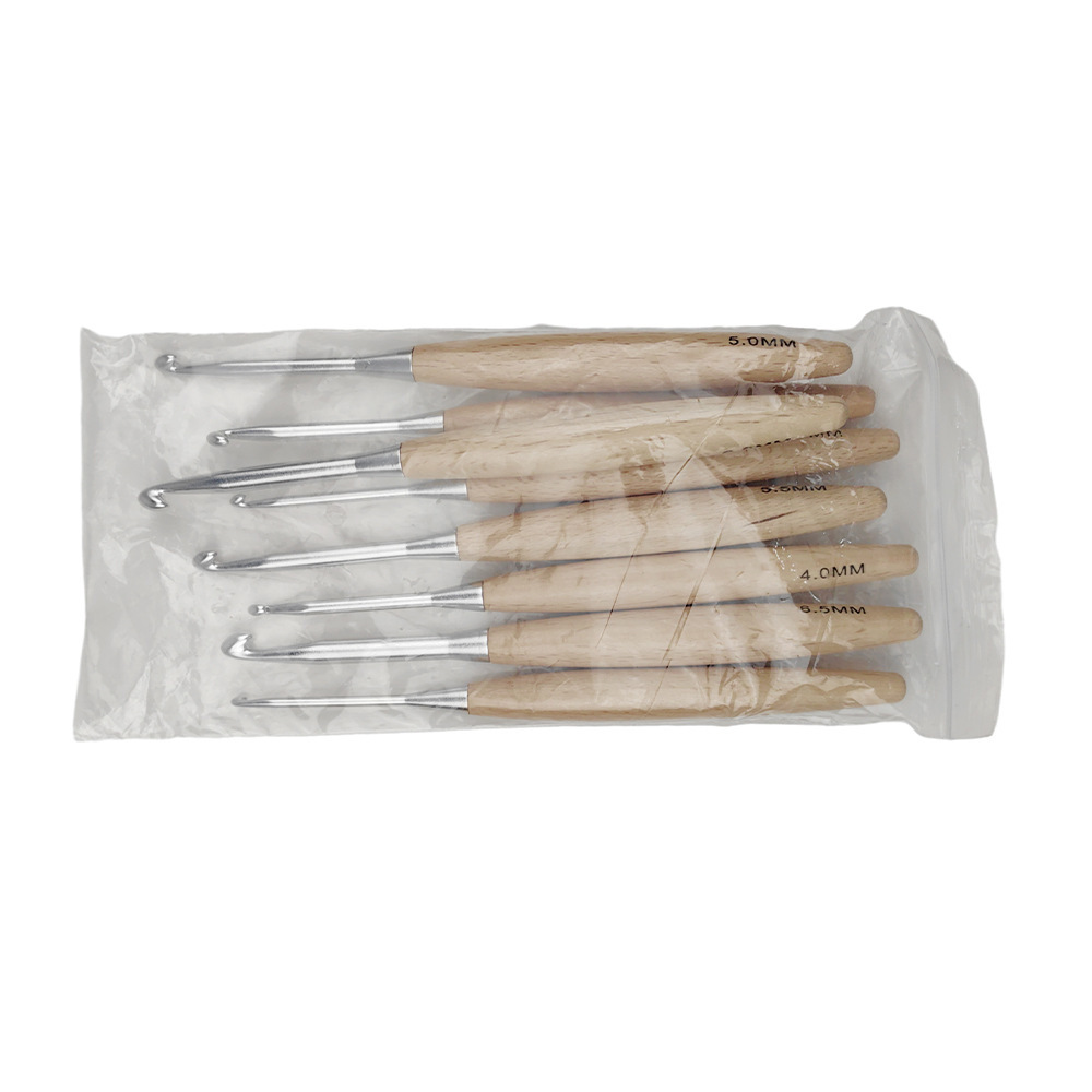 8 stuks houten haaknaalden 16, - Wooden Crochet Hooks Ergonomic Handle recensie en prijs