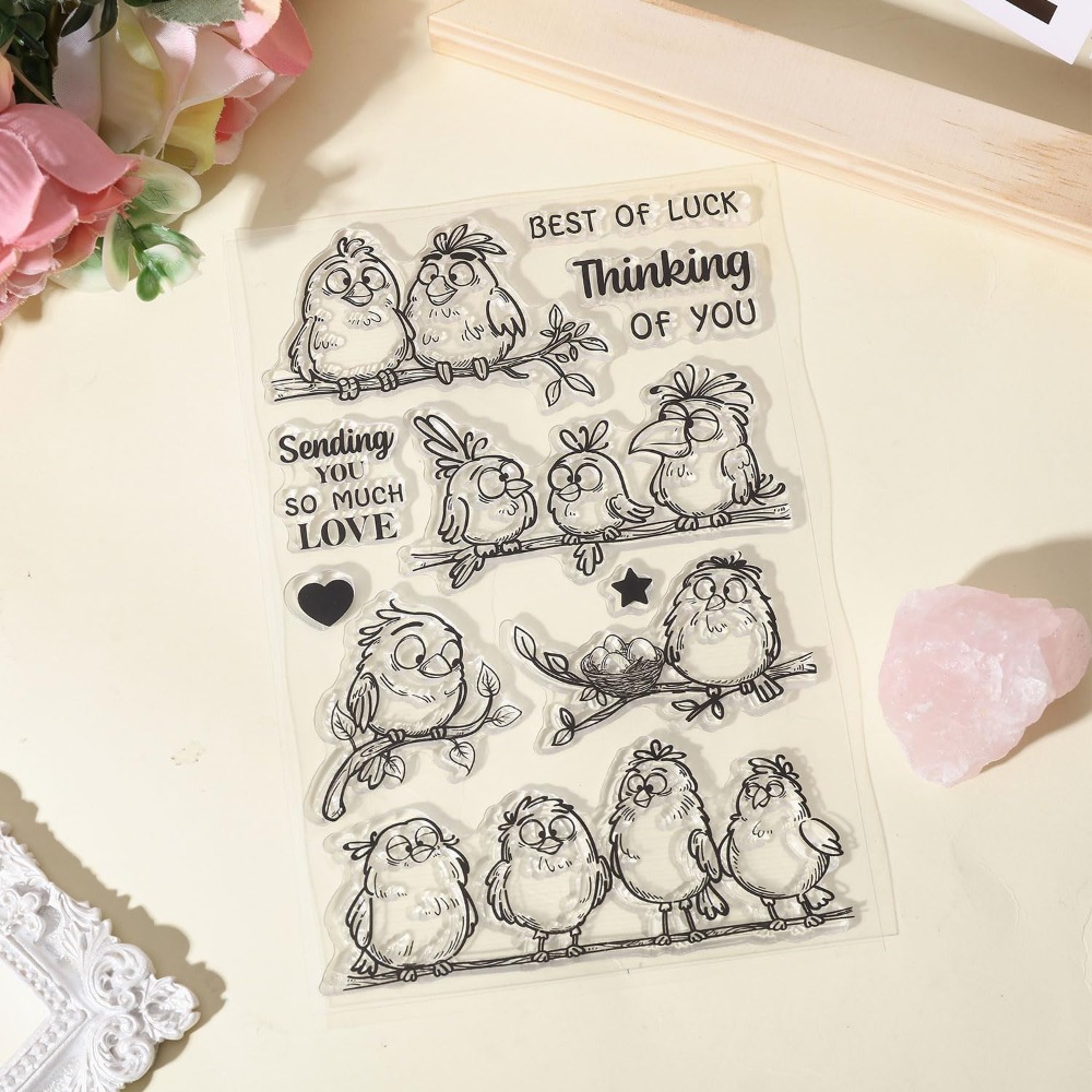 Grappige Vogels Takken Clear S - Clear Silicone Stamps For Card Making recensie en prijs