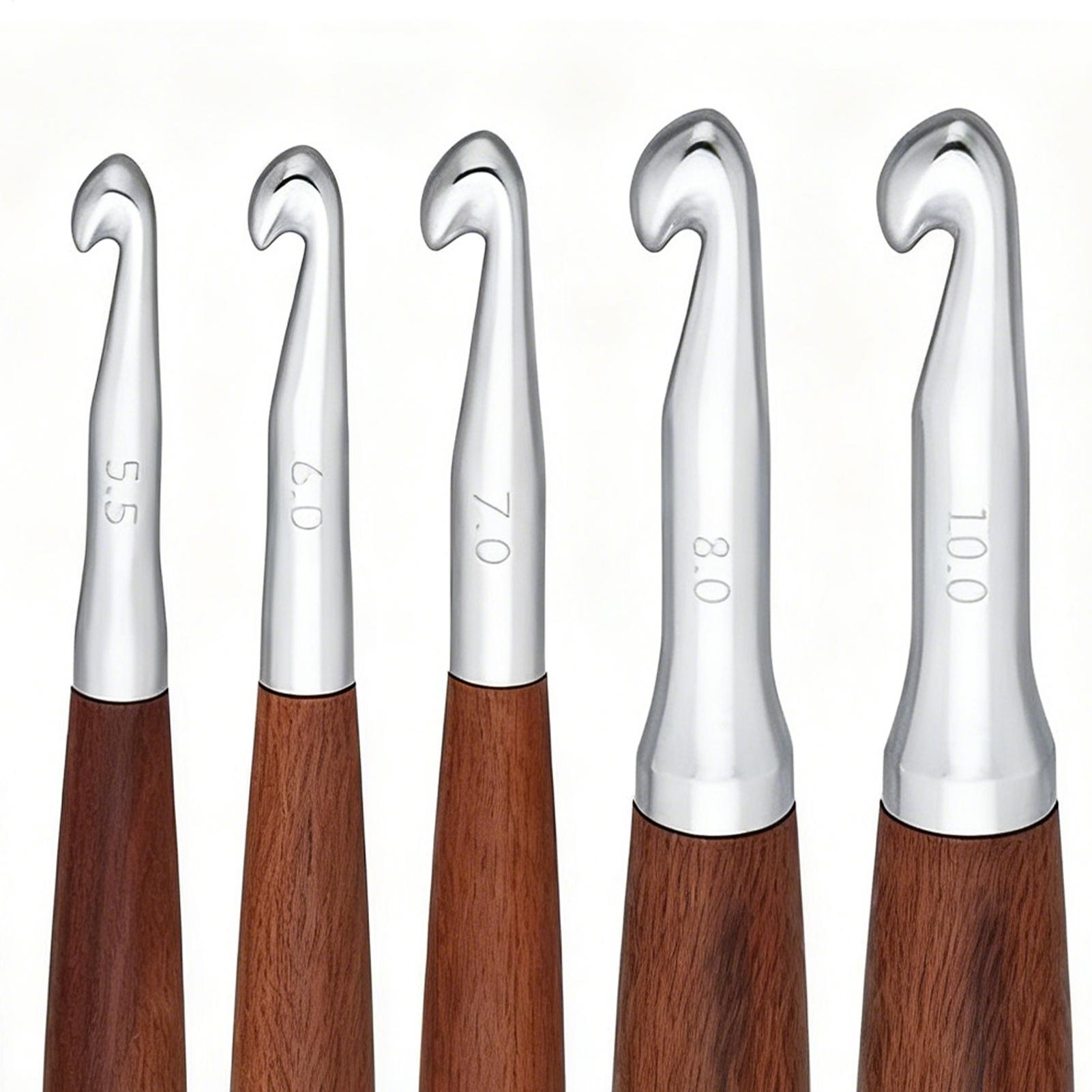 8 stuks haaknaalden gemengde m - Wooden Crochet Hooks Ergonomic Handle recensie en prijs