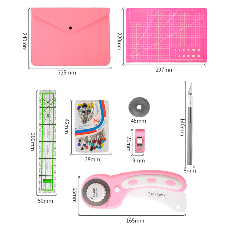 Rotary Cutter Set Roze - Quilt - Rotary Cutter For Fabric 45Mm recensie en prijs