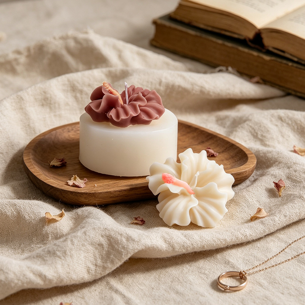 2 stuks Hibiscus Bloem Kaarsvo - Silicone Epoxy Resin Molds Set recensie en prijs