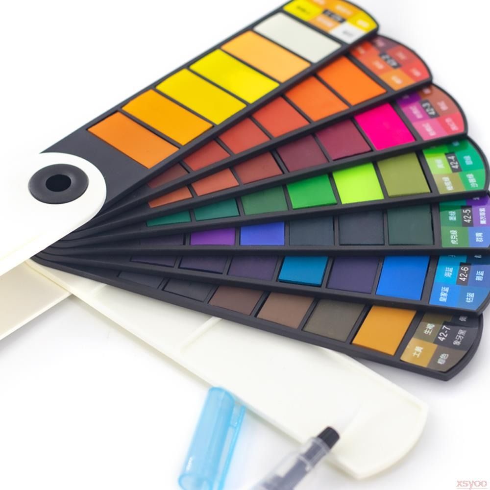 Vouwbare aquarelverfset met wa - Watercolor Paint Set Solid Pigment recensie en prijs