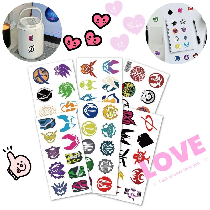 60 vellen Kamen Rider logo-sti - Scrapbooking recensie en prijs